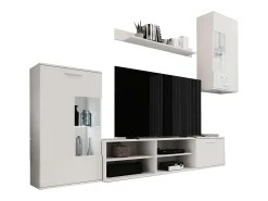 New Móveis modernos para sala de estar em fosco 230x38,3 cm Branco