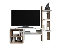 Best Móveis modernos para sala de estar Mom Ansberg Carvalho e Semi-fosco 187 cm Branco