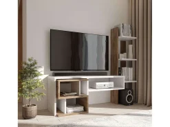 Best Móveis modernos para sala de estar Mom Ansberg Carvalho e Semi-fosco 187 cm Branco