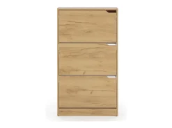 Best VS Venta-stock Móveis para sapateira Angel 3 portas cor carvalho claro, para 18 pares Natural claro