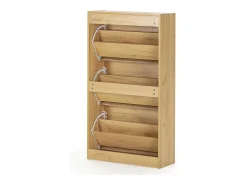 Best VS Venta-stock Móveis para sapateira Angel 3 portas cor carvalho claro, para 18 pares Natural claro