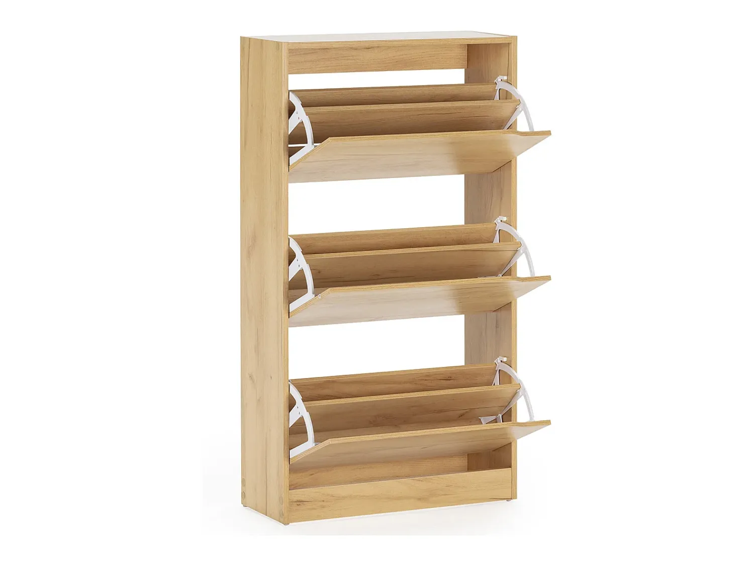 Best VS Venta-stock Móveis para sapateira Angel 3 portas cor carvalho claro, para 18 pares Natural claro