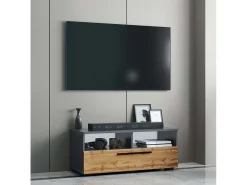 VCM Móveis para TV Arila Antracite/carvalho mel A. 39 x L. 95 x P. 40 cm^ Móvel De Tv