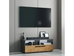 VCM Móveis para TV Arila Antracite/carvalho mel A. 39 x L. 95 x P. 40 cm^ Móvel De Tv
