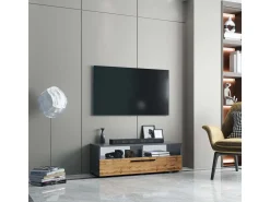 Online VCM Móveis para TV Arila Antracite/carvalho mel A. 39 x L. 115 x P. 40 cm Multicor
