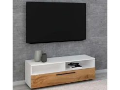 Móvel De Tv*VCM Móveis para TV Arila Branco/carvalho de mel A. 39 x L. 115 x P. 40 cm Multicor