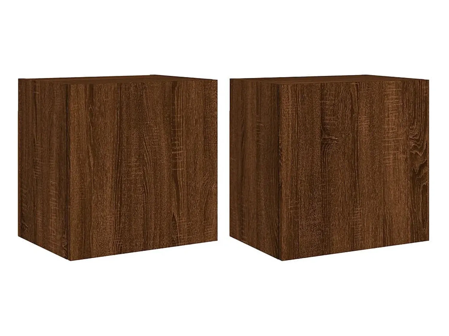 Móvel De Tv* Móveis parede p/ TV 2 pcs derivados madeira carvalho PT819934 Castanho