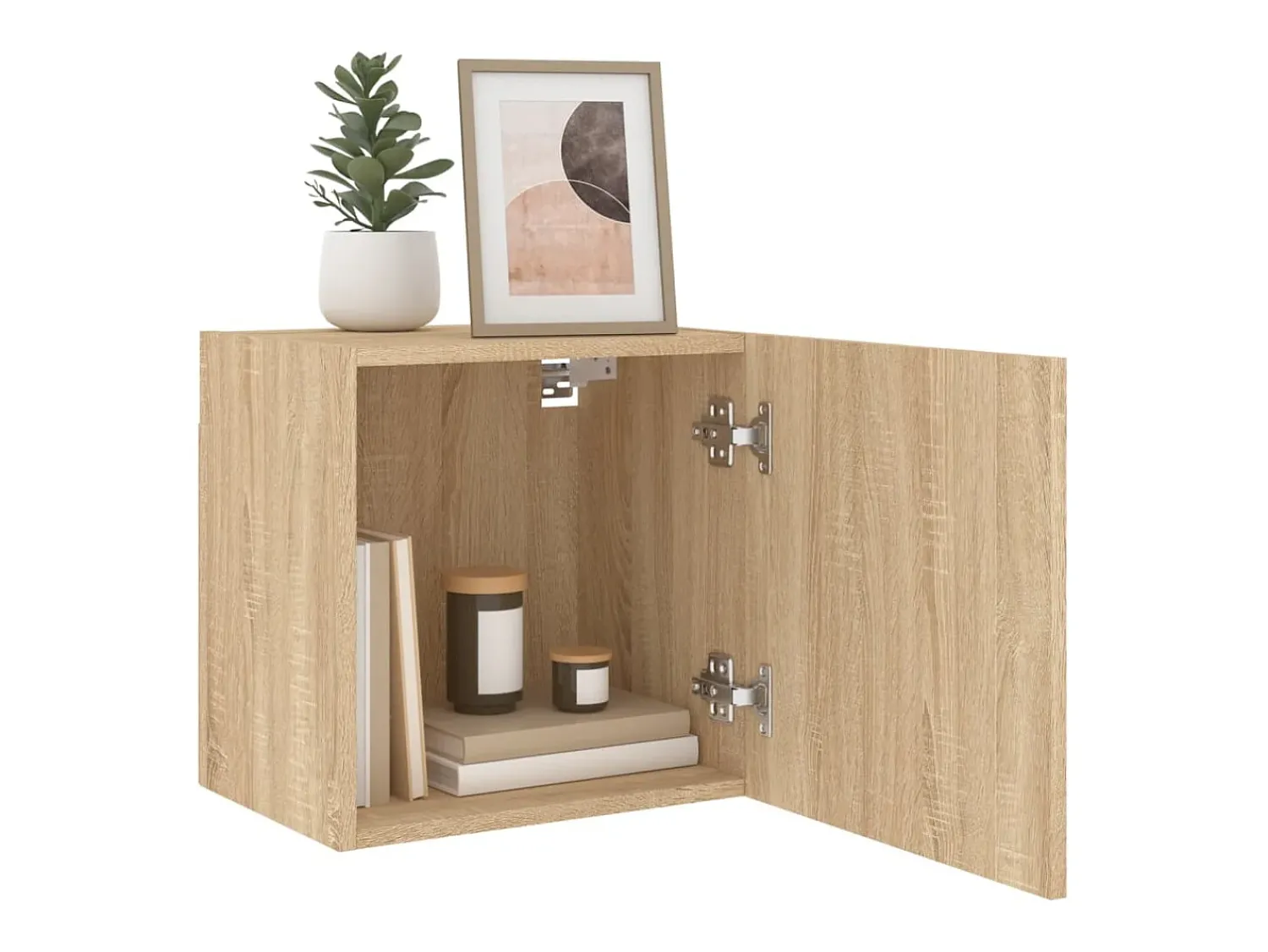 Móvel De Tv* Móveis parede p/ TV 2 pcs derivados de madeira carvalho sonoma PT903721 Castanho