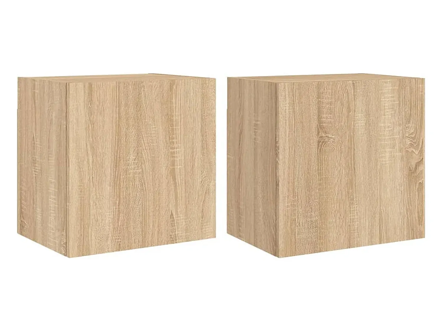 Móvel De Tv* Móveis parede p/ TV 2 pcs derivados de madeira carvalho sonoma PT903721 Castanho