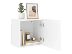 Móvel De Tv| Móveis parede p/ TV 2pcs 40,5x30x40 cm derivados madeira PT726604 Branco