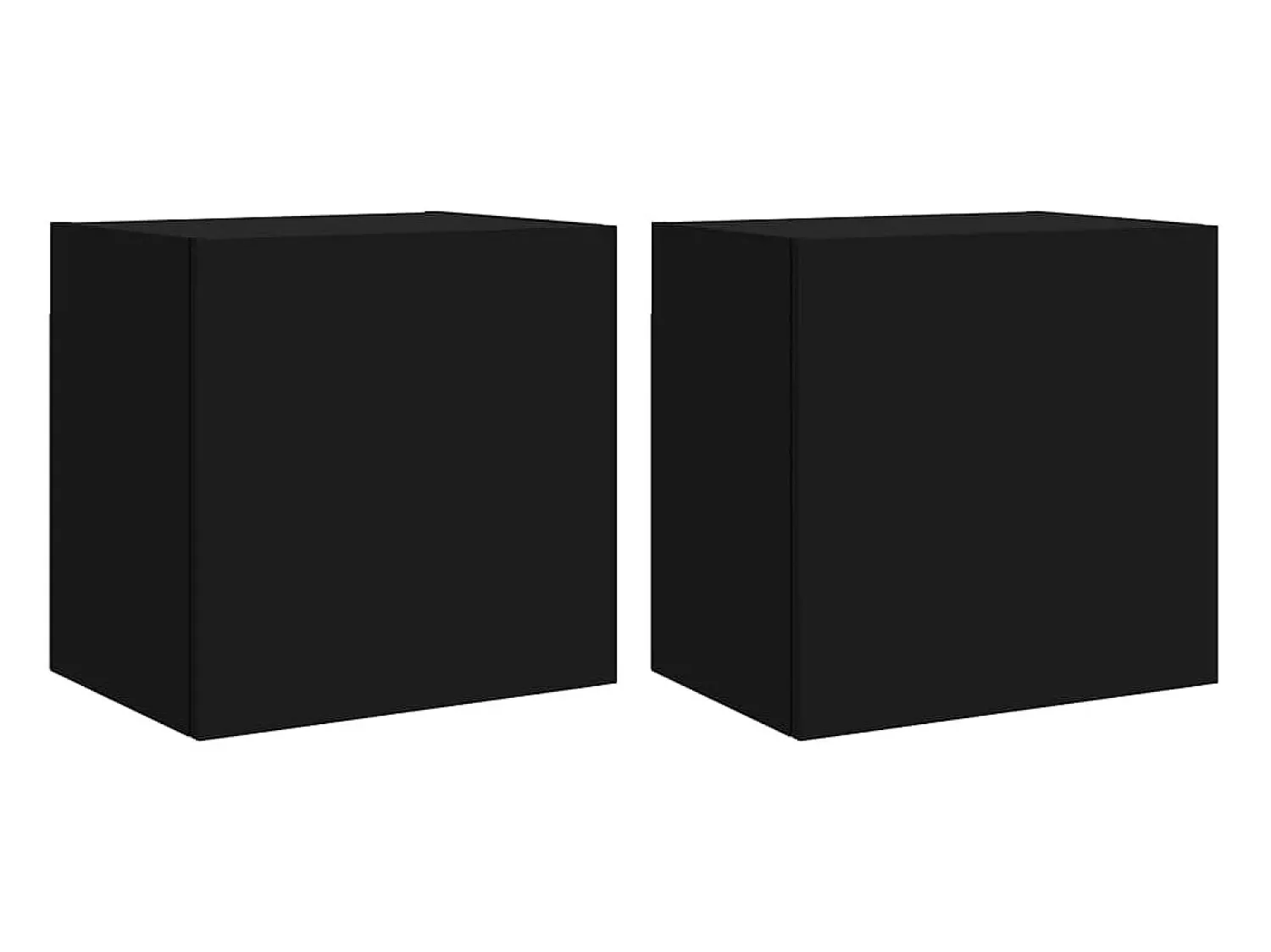 Móvel De Tv* Móveis parede p/ TV 2pcs 40,5x30x40 cm derivados madeira PT345029 Preto