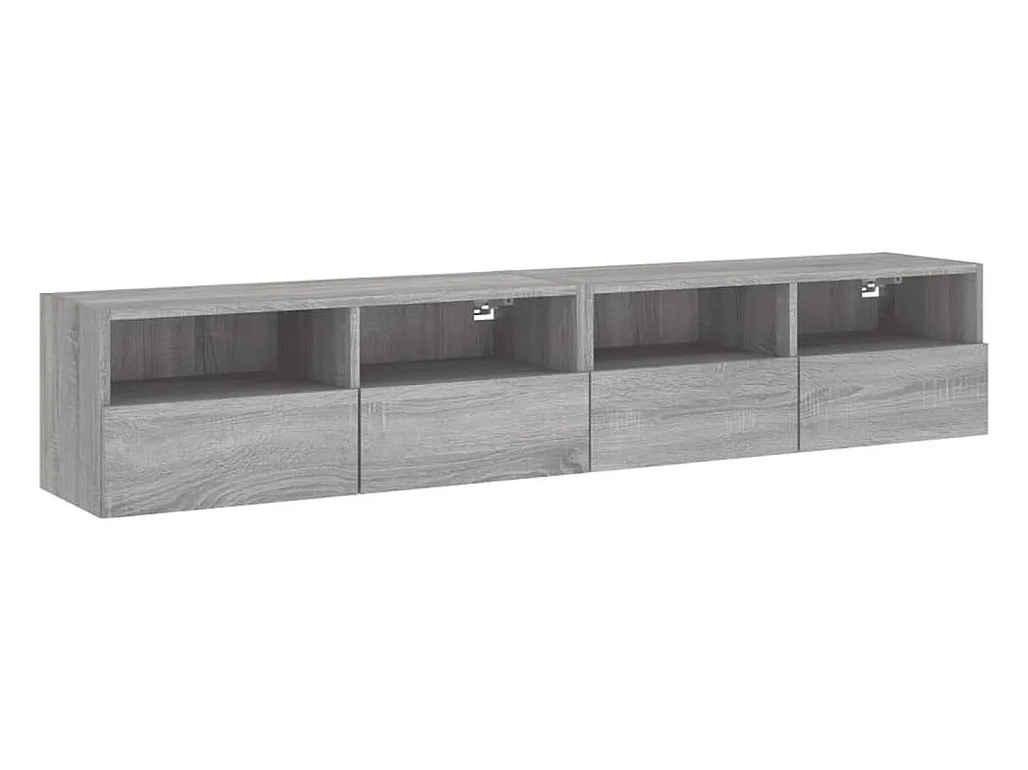 Móvel De Tv| Móveis parede p/ TV 2pcs 80x30x30cm deriv. madeira cinza sonoma PT631256 Cinzento