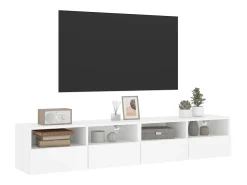 Móveis parede p/ TV 2pcs 80x30x30cm derivados de madeira PT483933^ Móvel De Tv