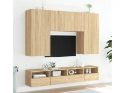 Hot Móveis parede TV 2pcs 80x30x30cm deriv. madeira carvalho sonoma PT666433 Castanho