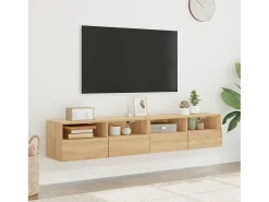 Hot Móveis parede TV 2pcs 80x30x30cm deriv. madeira carvalho sonoma PT666433 Castanho