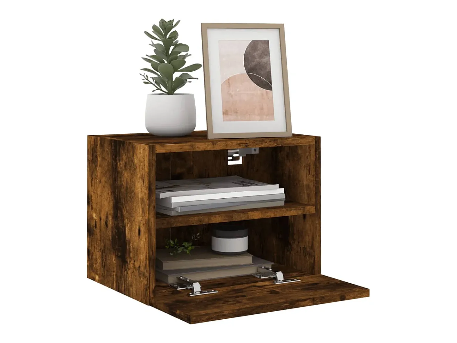 Móvel De Tv* Móveis parede TV 2pcs 40x30x30cm deriv. madeira carvalho fumado PT525503 Castanho