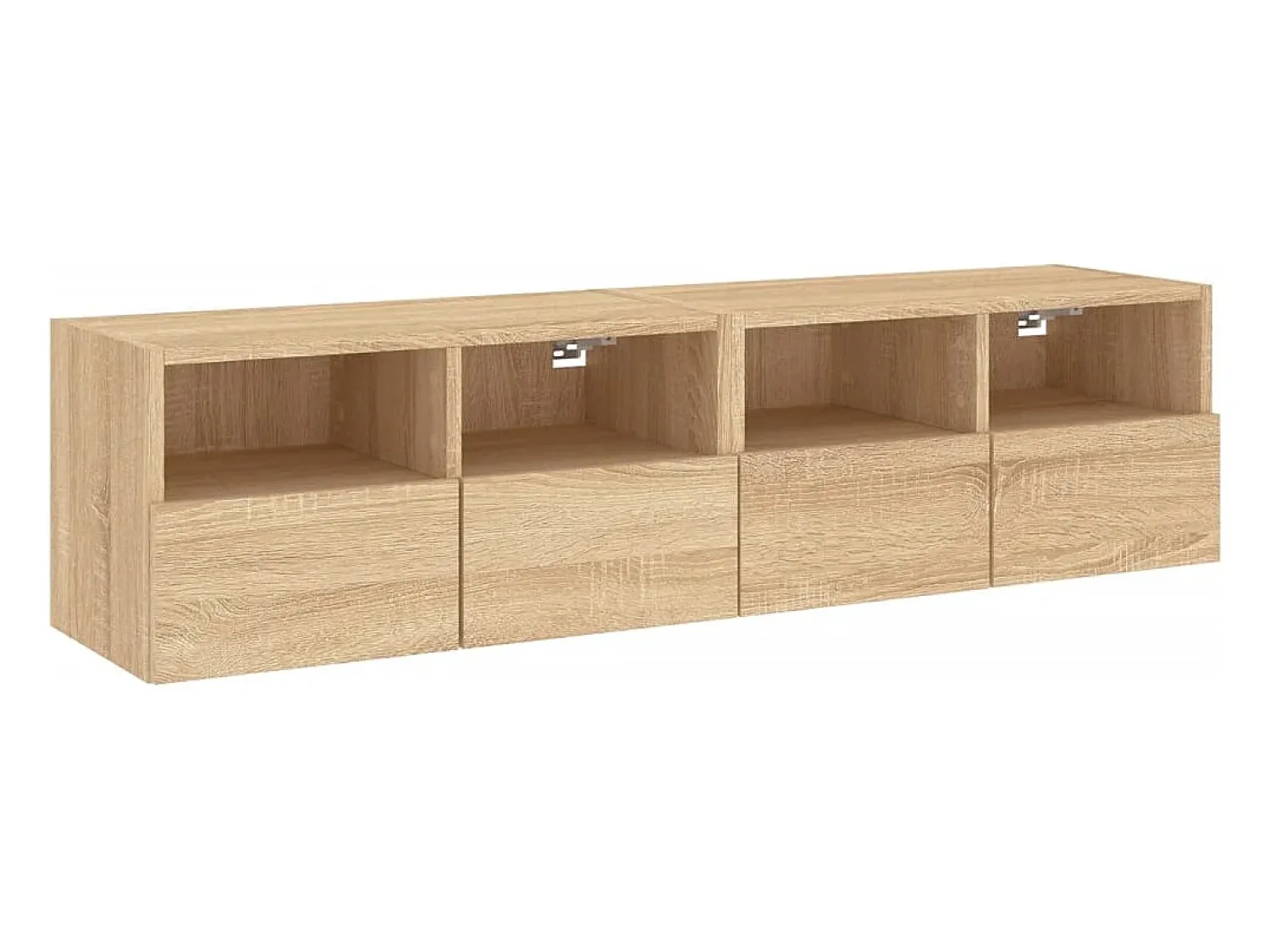 Outlet vidaxl Móveis parede TV 2pcs 60x30x30cm deriv. madeira carvalho sonoma Castanho