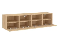 Outlet vidaxl Móveis parede TV 2pcs 60x30x30cm deriv. madeira carvalho sonoma Castanho