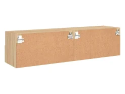 Outlet vidaxl Móveis parede TV 2pcs 60x30x30cm deriv. madeira carvalho sonoma Castanho