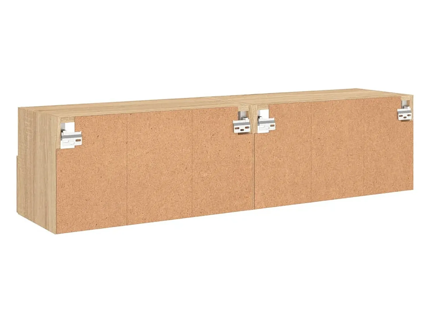 Outlet vidaxl Móveis parede TV 2pcs 60x30x30cm deriv. madeira carvalho sonoma Castanho