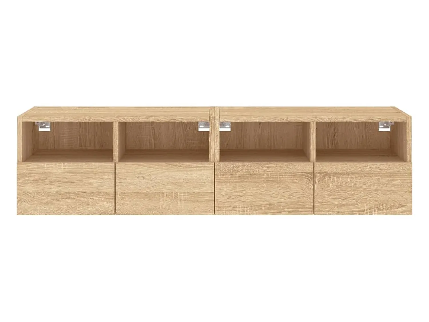 Outlet vidaxl Móveis parede TV 2pcs 60x30x30cm deriv. madeira carvalho sonoma Castanho