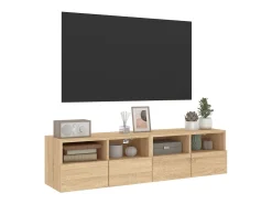 Outlet vidaxl Móveis parede TV 2pcs 60x30x30cm deriv. madeira carvalho sonoma Castanho