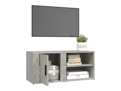 Móvel De Tv* Móveis TV 2 pcs 80x31,5x36 cm derivados madeira cinza cimento PT757816 Cinzento