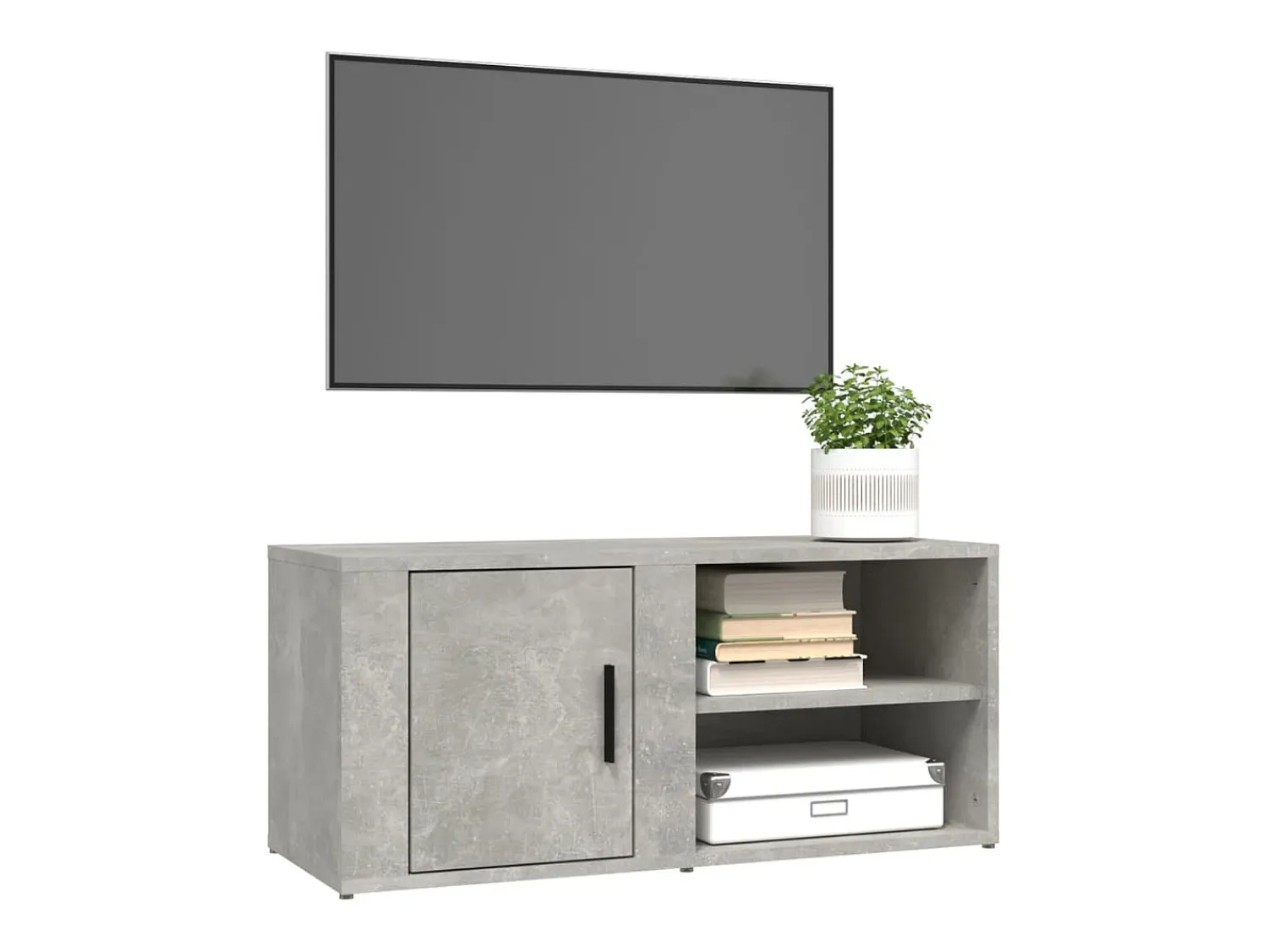 Móvel De Tv* Móveis TV 2 pcs 80x31,5x36 cm derivados madeira cinza cimento PT757816 Cinzento