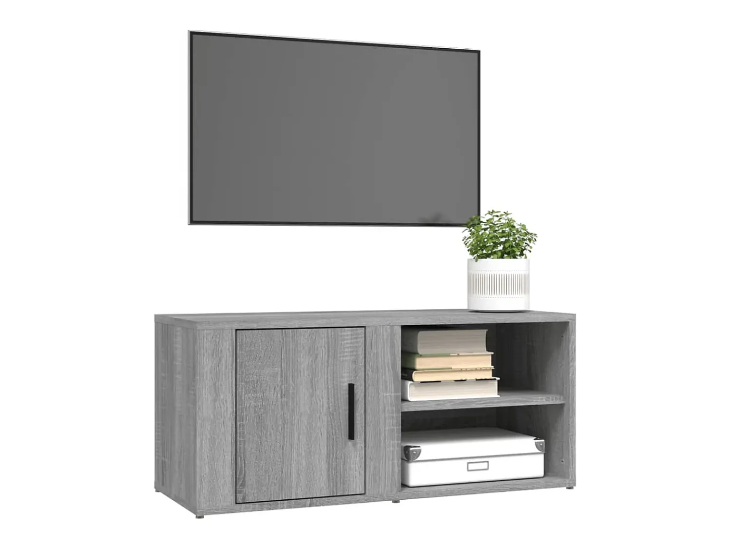 Online Móveis TV 2 pcs 80x31,5x36 cm derivados madeira sonoma PT437980 Cinzento