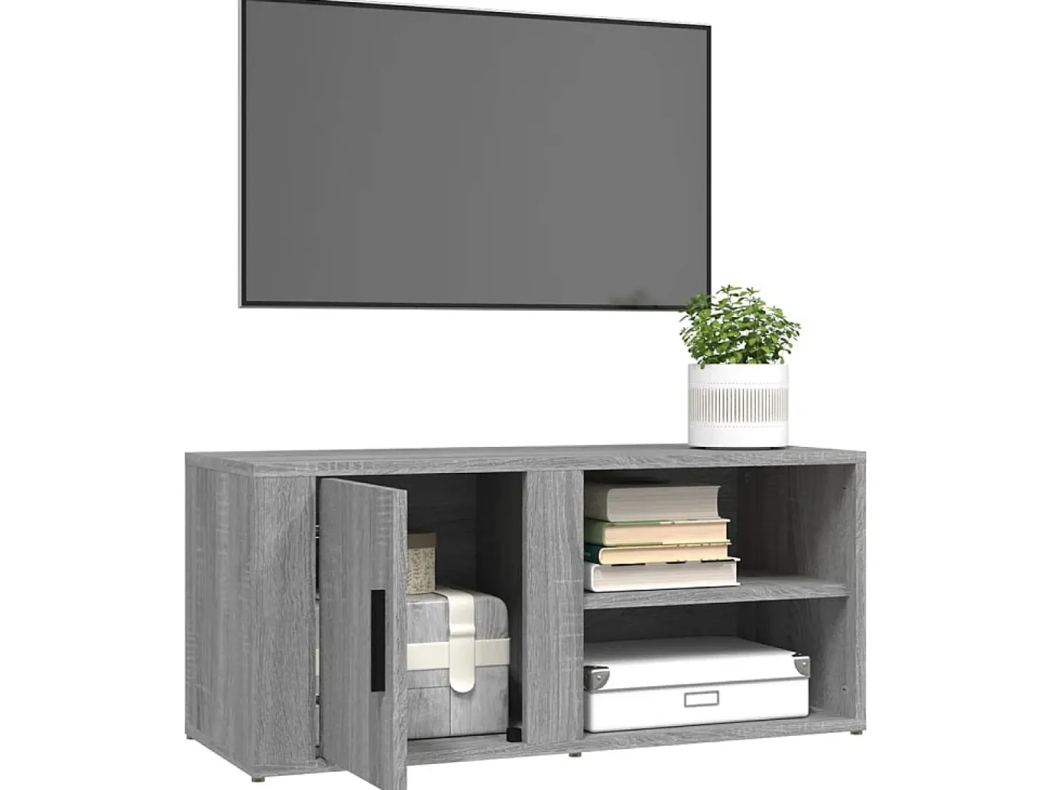 Online Móveis TV 2 pcs 80x31,5x36 cm derivados madeira sonoma PT437980 Cinzento