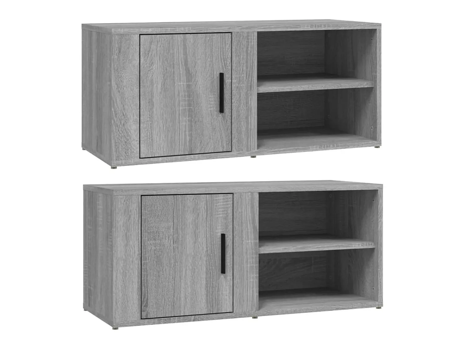 Online Móveis TV 2 pcs 80x31,5x36 cm derivados madeira sonoma PT437980 Cinzento