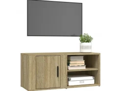 Clearance Móveis TV 2 pcs 80x31,5x36 cm derivados madeira carvalho sonoma PT328259 Castanho