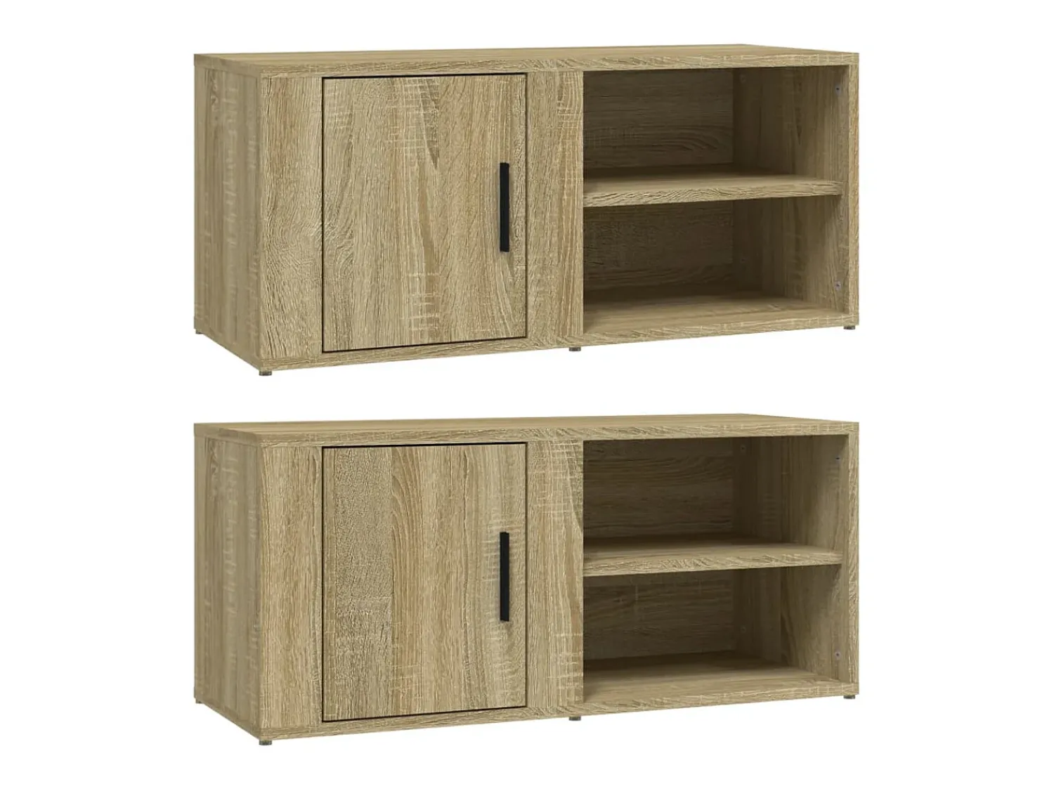 Clearance Móveis TV 2 pcs 80x31,5x36 cm derivados madeira carvalho sonoma PT328259 Castanho