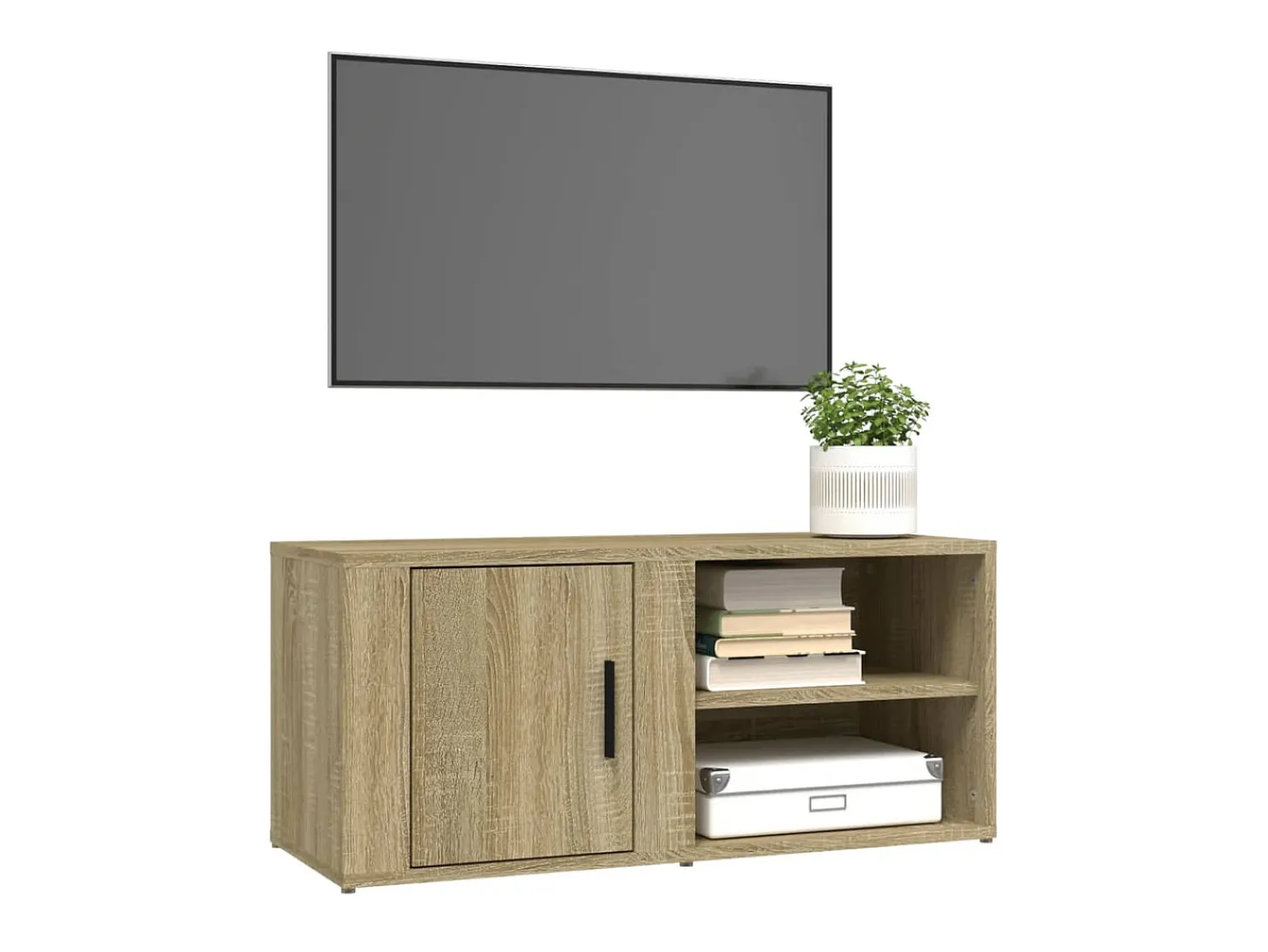 Clearance Móveis TV 2 pcs 80x31,5x36 cm derivados madeira carvalho sonoma PT328259 Castanho