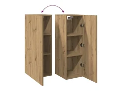 Online vidaxl Móveis TV 2 pcs 30,5x30x90 cm deriv. madeira carvalho artisiano Castanho