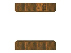 Discount Móveis TV 4 pcs 80x30x30cm derivados de madeira carvalho fumado PT537788 Castanho
