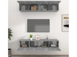 Móveis TV 4 pcs 80x30x30cm derivados de madeira sonoma PT981371^ Móvel De Tv