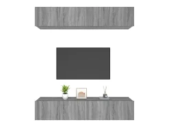 Móveis TV 4 pcs 80x30x30cm derivados de madeira sonoma PT981371^ Móvel De Tv