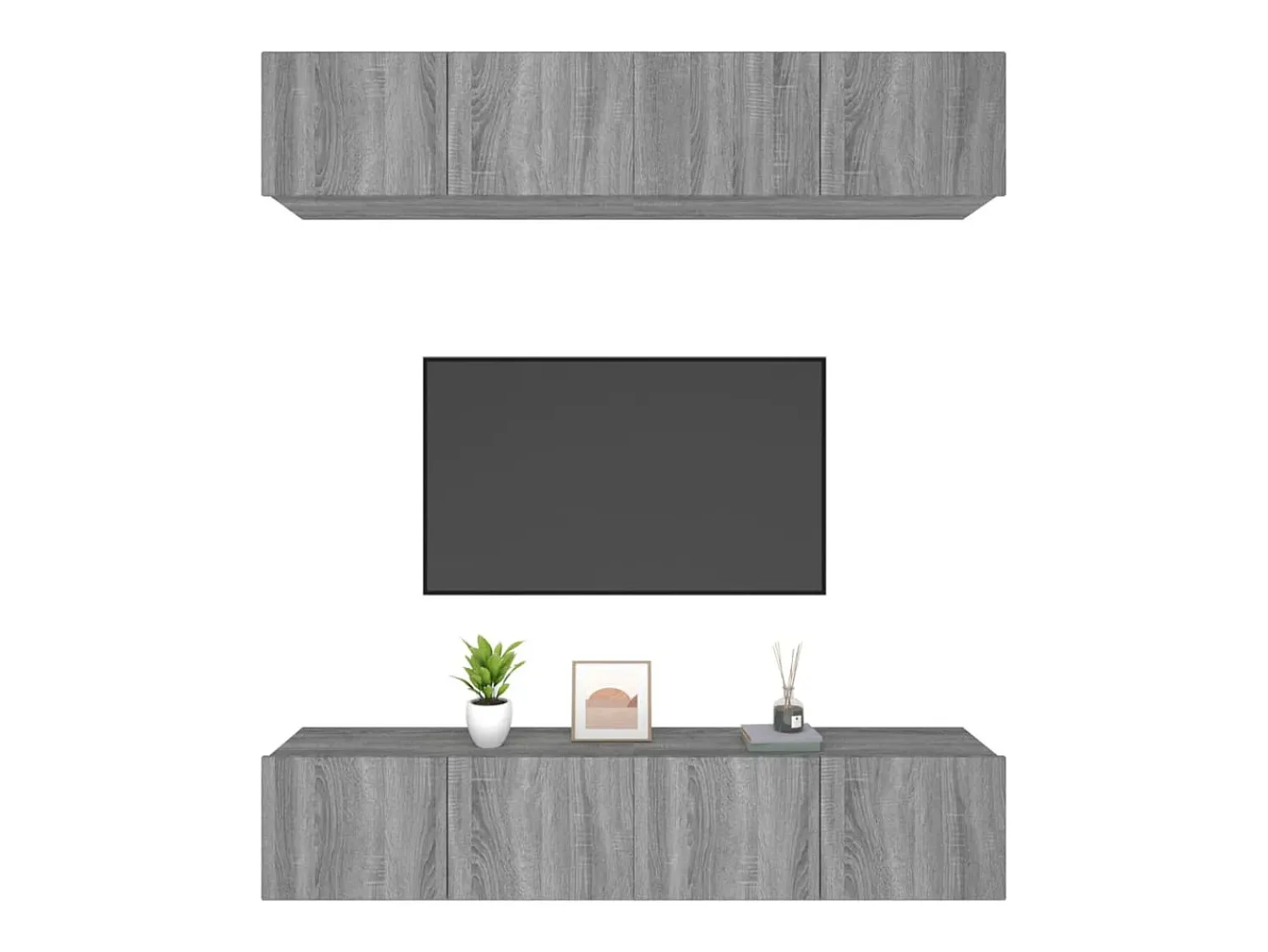 Móveis TV 4 pcs 80x30x30cm derivados de madeira sonoma PT981371^ Móvel De Tv