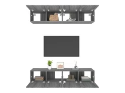 Móveis TV 4 pcs 80x30x30cm derivados de madeira sonoma PT981371^ Móvel De Tv