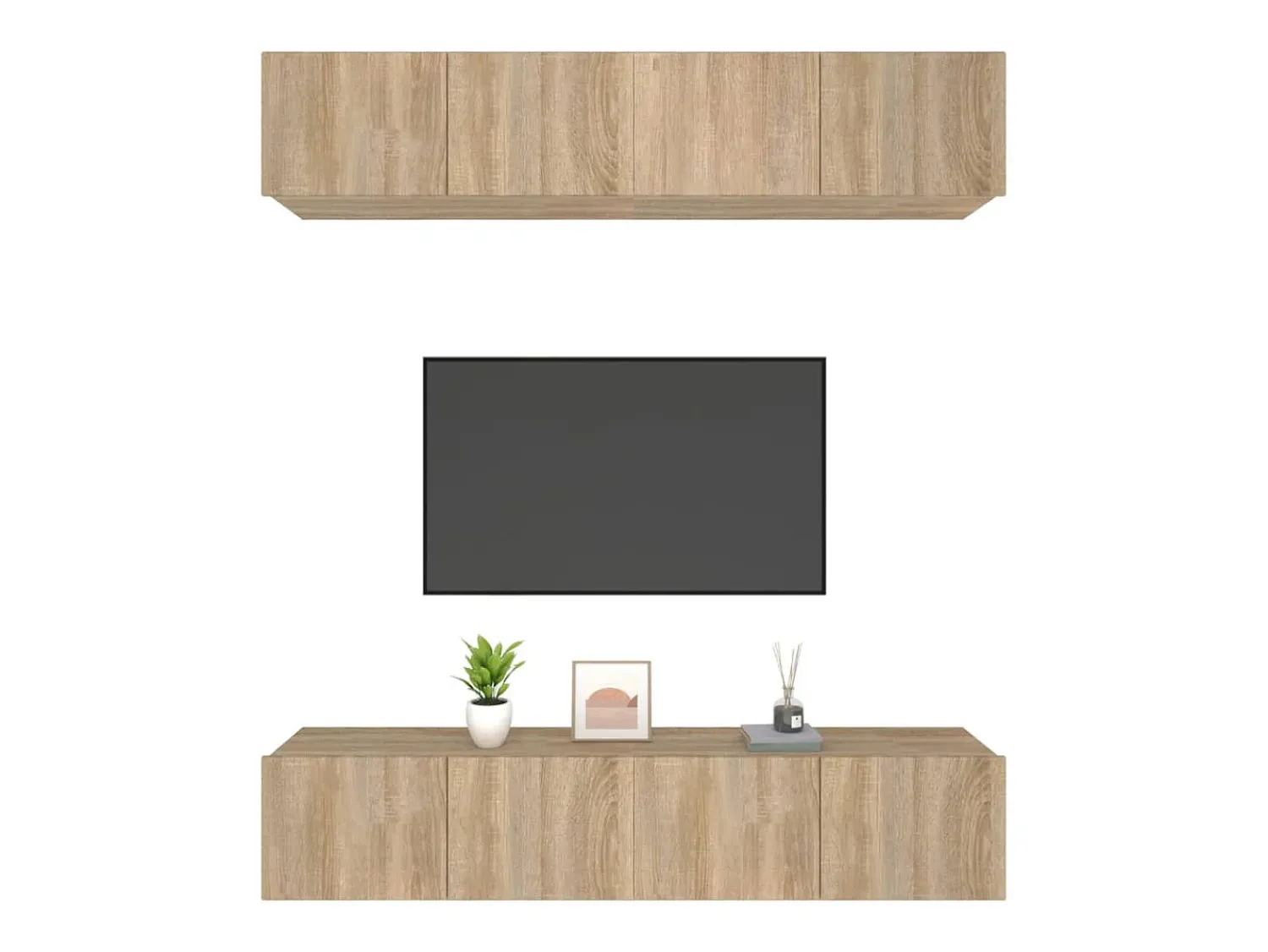 Sale Móveis TV 4 pcs 80x30x30cm derivados de madeira carvalho sonoma PT454549 Castanho