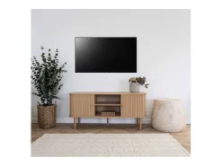 Móvel De Tv* Móveis TV Nikko, Castanho, 113x40x51,5 cm, Kendra Home Castanho chocolate
