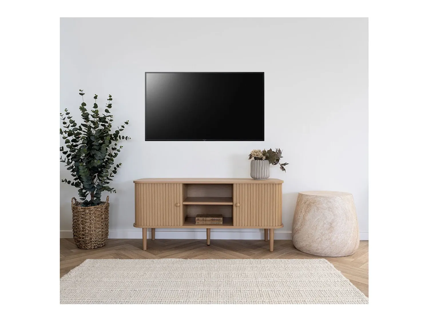 Móvel De Tv* Móveis TV Nikko, Castanho, 113x40x51,5 cm, Kendra Home Castanho chocolate