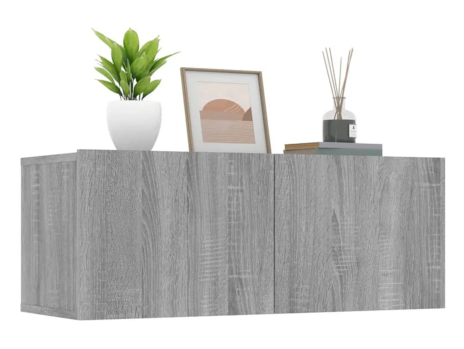 Móvel De Tv| Móveis TV 2pcs 80x30x30 cm derivados madeira sonoma PT510836 Cinzento
