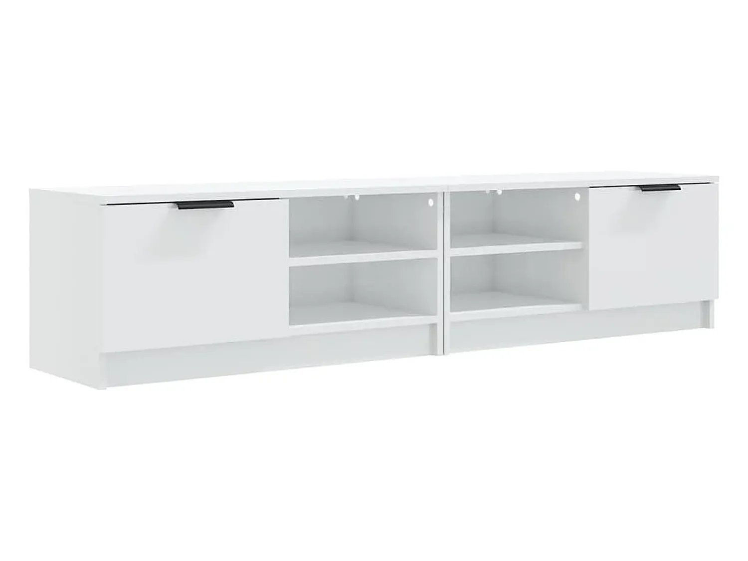 Móvel De Tv* Móveis TV 2pcs 80x35x36,5cm derivados madeira brilhante PT683959 Branco