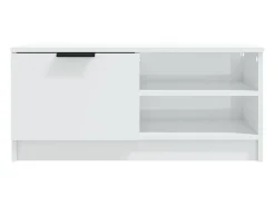 Móvel De Tv* Móveis TV 2pcs 80x35x36,5cm derivados madeira brilhante PT683959 Branco