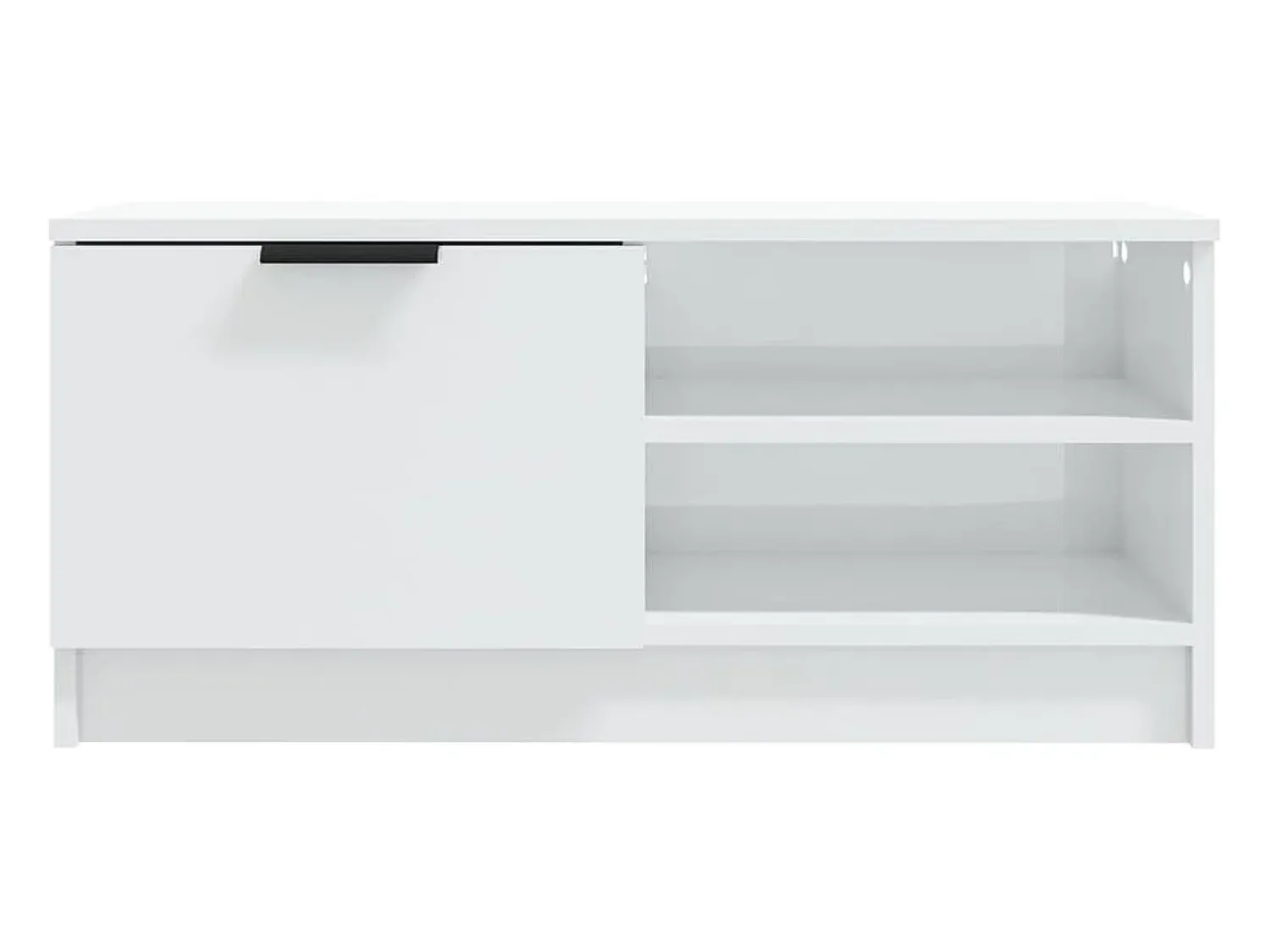 Móvel De Tv* Móveis TV 2pcs 80x35x36,5cm derivados madeira brilhante PT683959 Branco