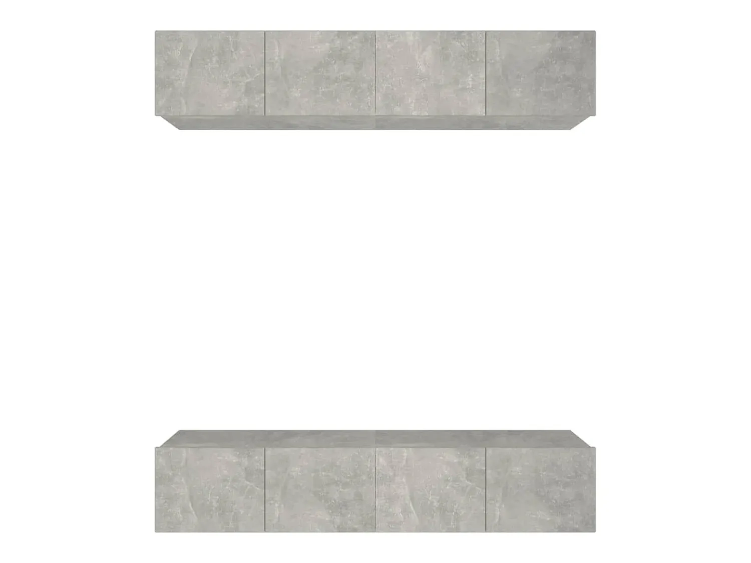 Móvel De Tv| Móveis TV 4pcs 80x30x30cm derivados de madeira cimento PT820833 Cinzento