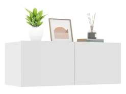 Móveis TV 2pcs 80x30x30cm derivados de madeira PT332640 Branco