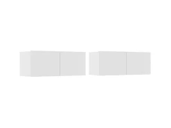 Móveis TV 2pcs 80x30x30cm derivados de madeira PT332640 Branco